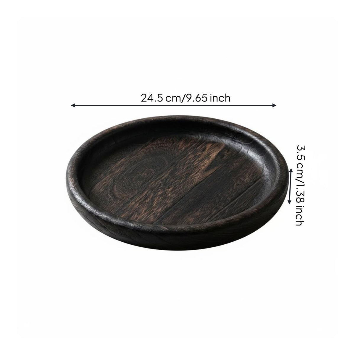 Wood Beverage Tray Minimalist Design Wooden Round Tray Easy to Clean
