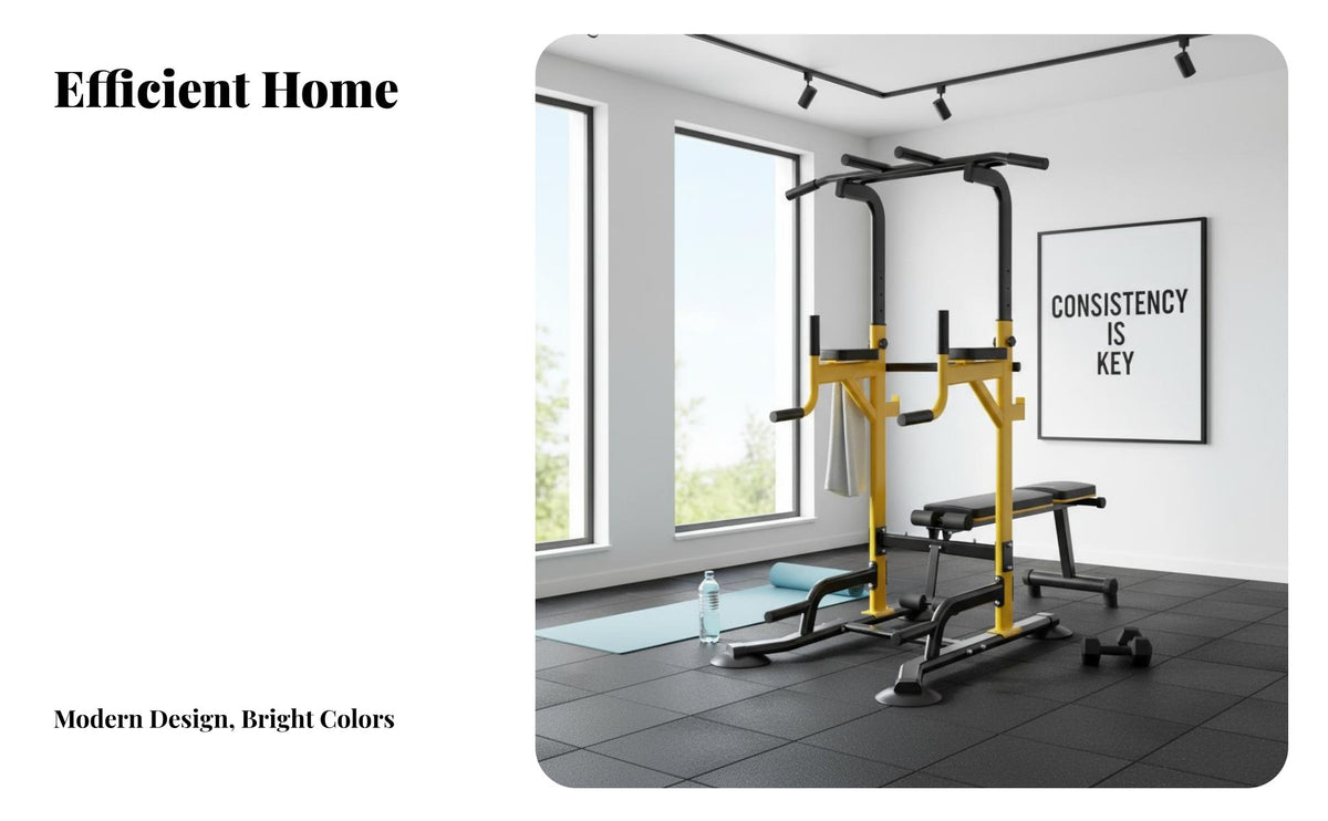 Full Body Workout Multifunctional Pull up Station Adjustable Height Pull up Bar Station Stable Base Home Gym Strength Training Station Heavy Duty for Adults, Women, Family, Bodyweight Exercise, Calisthenics, Indoor, Garage
