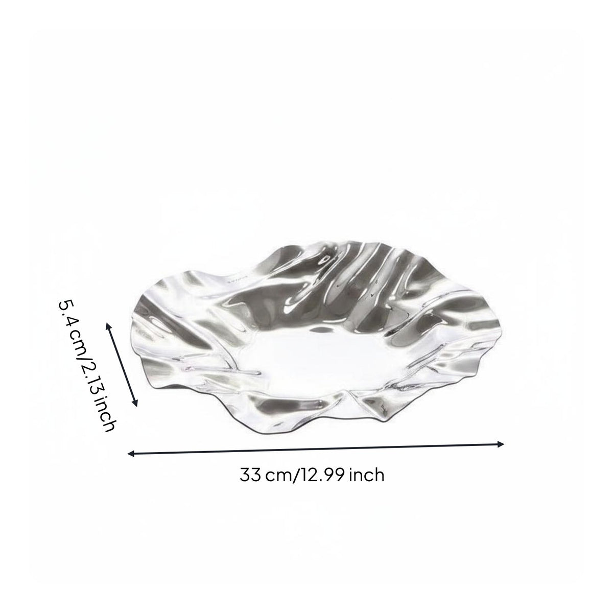 Stainless Steel Fruit Tray Minimalist Metal Snack Bowl Snack Bowl