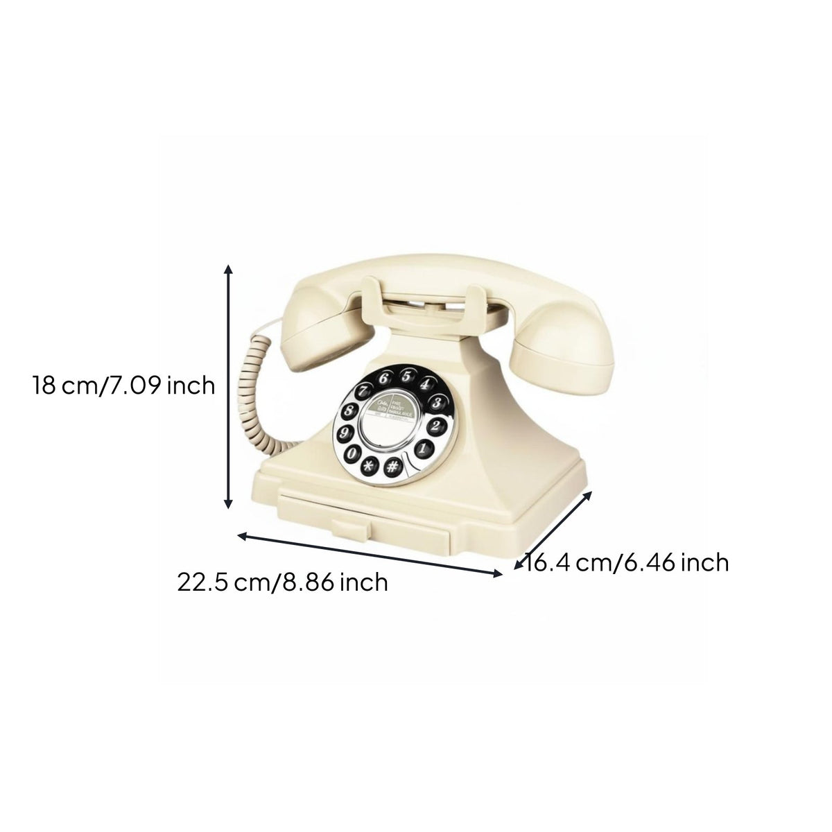 Easy to Use Retro Phone Guestbook Gift Idea Wedding Audio Phone ABS Material Retro Guestbook Telephone Namecard Tray for Brides and Grooms, Party, Hotel