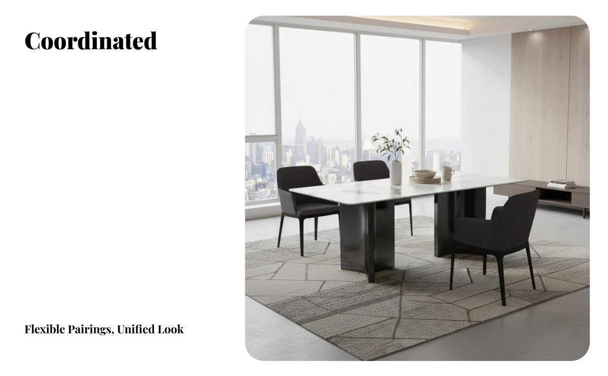 Italian-Inspired Rectangular Stone-Top Table Light Luxury Aesthetic Rectangular Stone-Patterned Table Minimalist aesthetic Household Furniture Modern Design for Apartment Dwellers, Homeowners, Entertainers, Small Living Spaces, Dining Room, Home, Kitchen