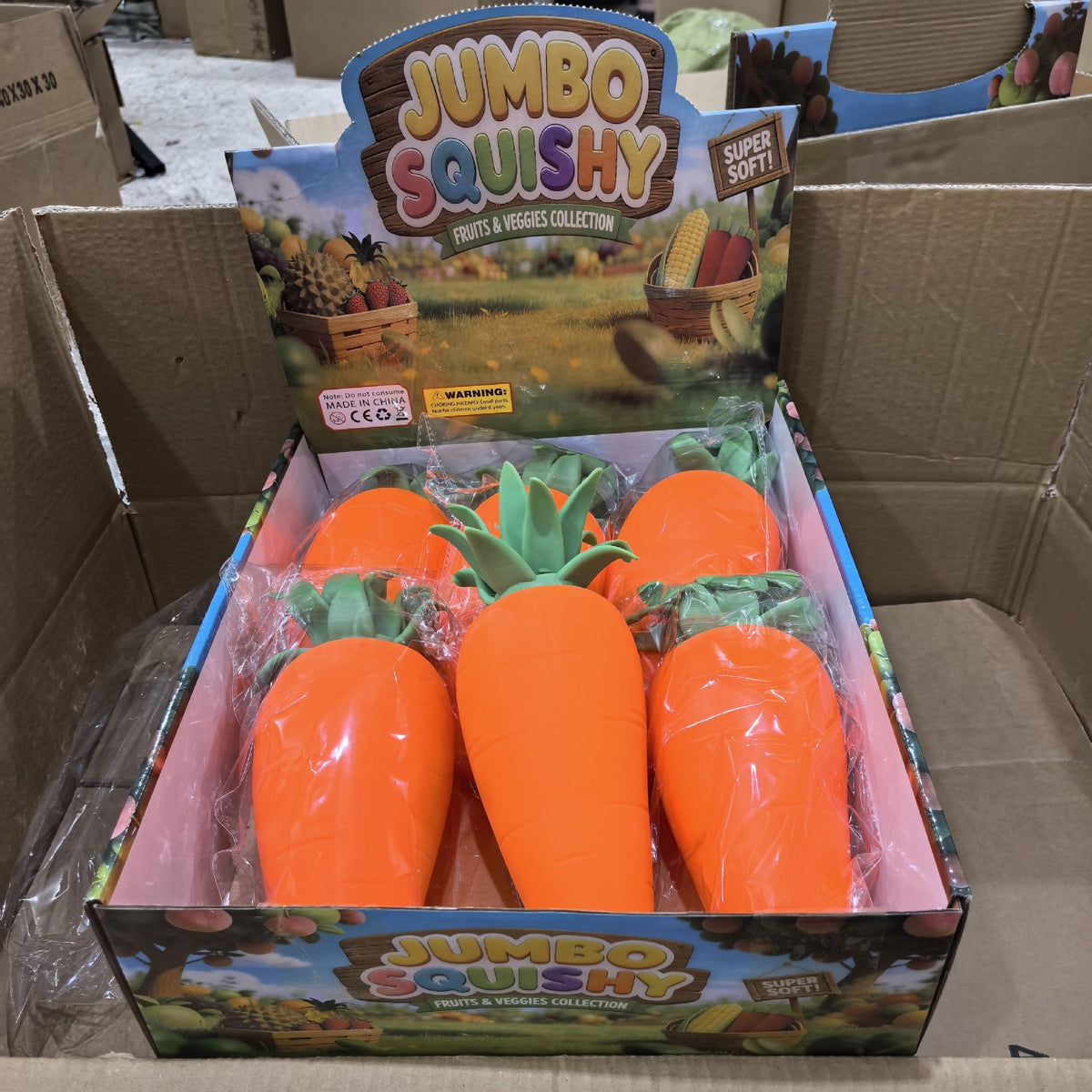 Large Simulation Carrot Squishy Toy, Soft Rubber Stress Relief, Fast Rebound, Food Play