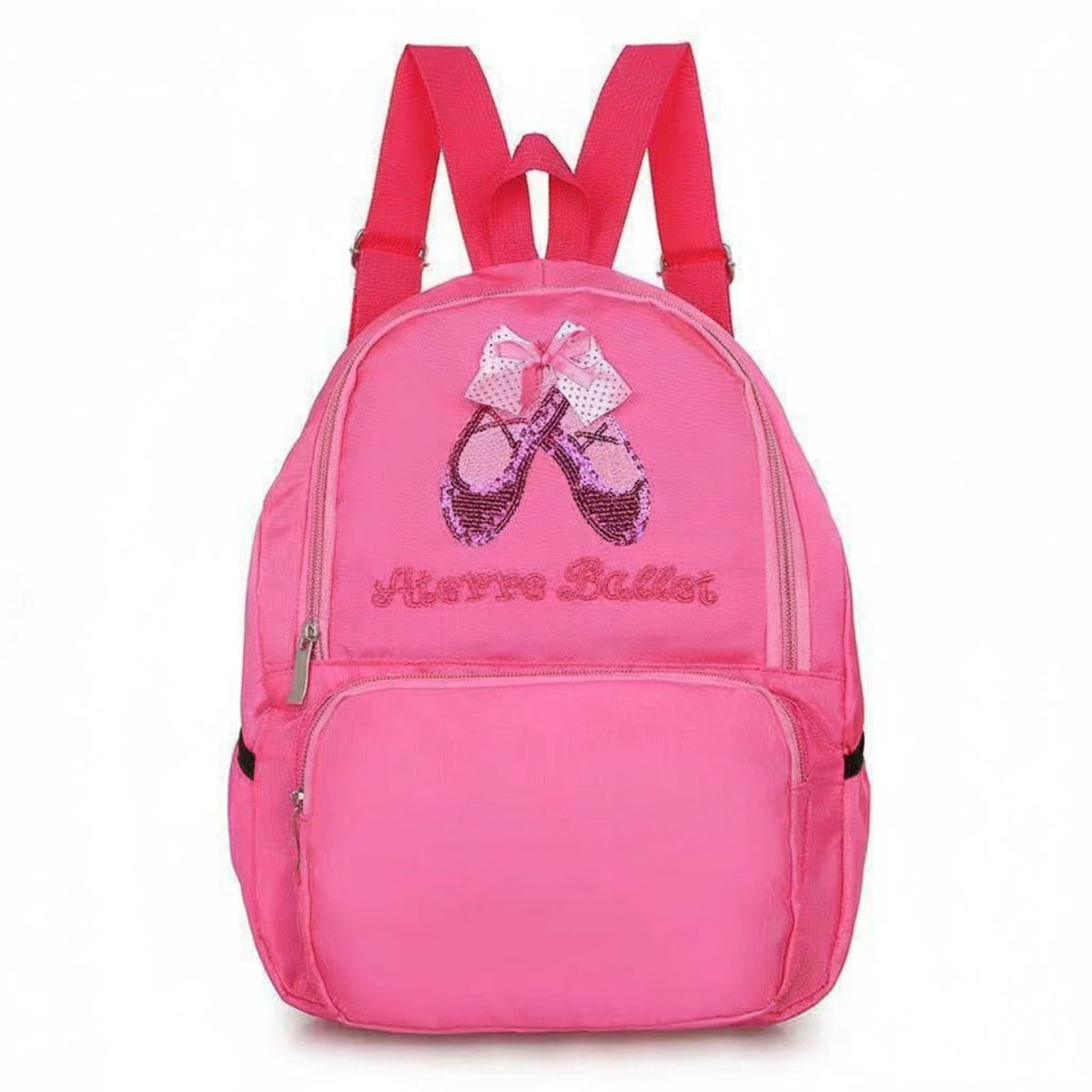 Lightweight Sequin Dance Bag Large Capacity Ballet Backpack Adjustable Padded Straps Girls Ballet Backpack Wear-Resistant Nylon for Young Dancers, Kids, Toddlers, School, Travel