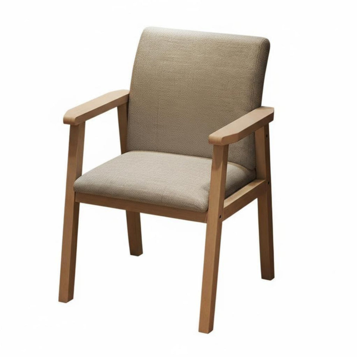 Upholstered Wooden Armchair Minimalist Design Desk Chair Ergonomic Design