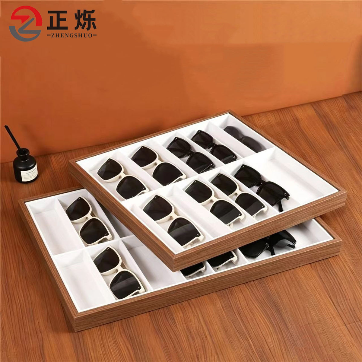 Eyeglass Store Counter Display Tray with Sunglasses Organizer
