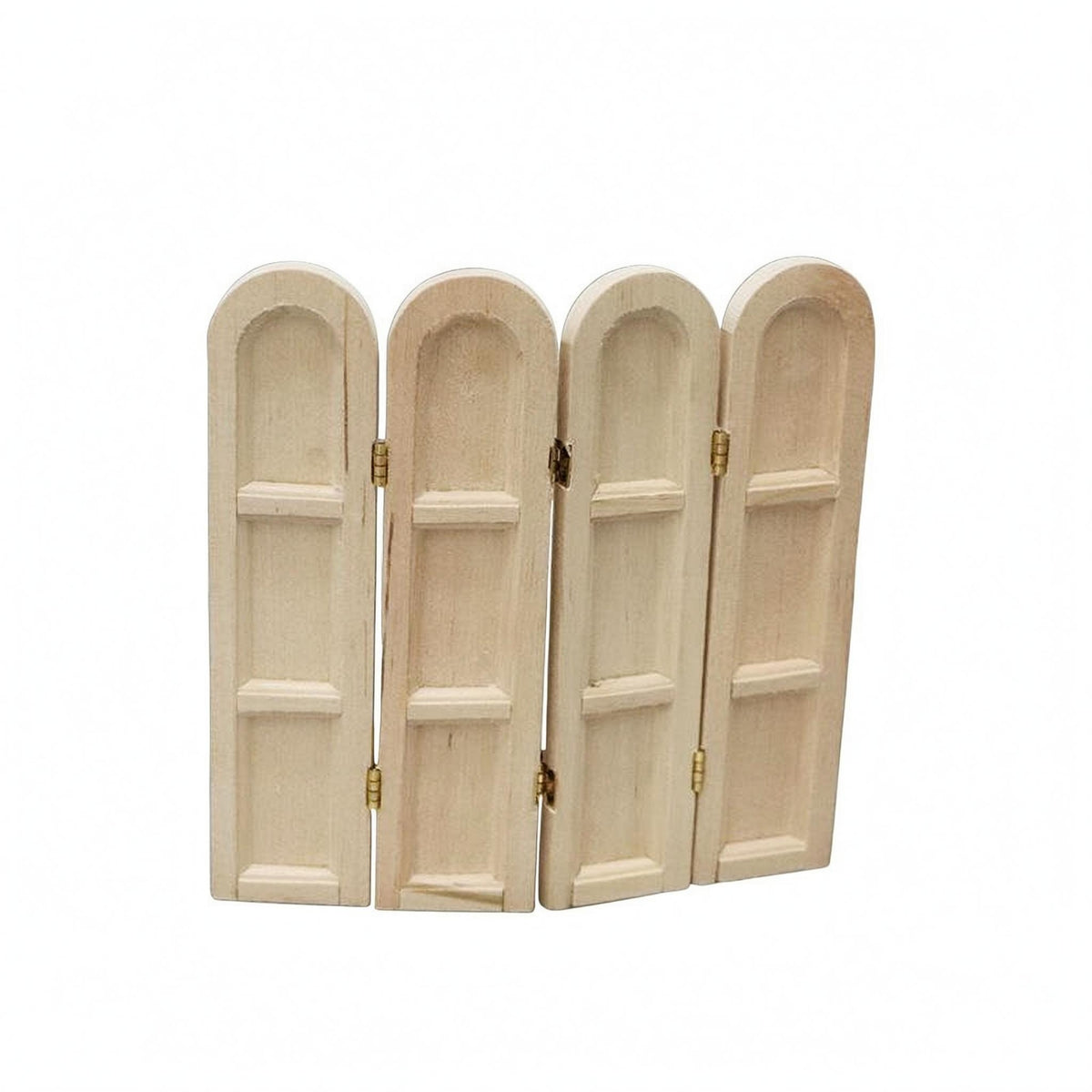 1:12 Scale Dollhouse Mini Furniture Model Arched-Top Folding Screen Hinges Miniature Decor Panels