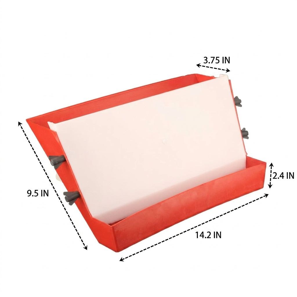 Automatic Quail Feeder Trough with Anti-Scratch Bar, No Waste Small Bird Feeder for Aviary Cage, Multi-Hole Compartment for Chicks and Fowl