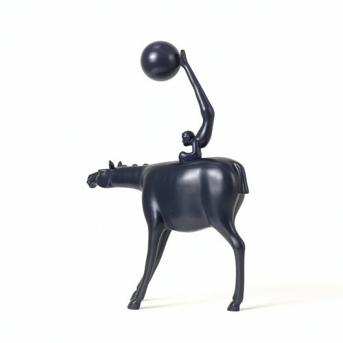 Resin Sculpture Modern Tabletop Statue Glossy for Office, Bookshelf, Minimalists