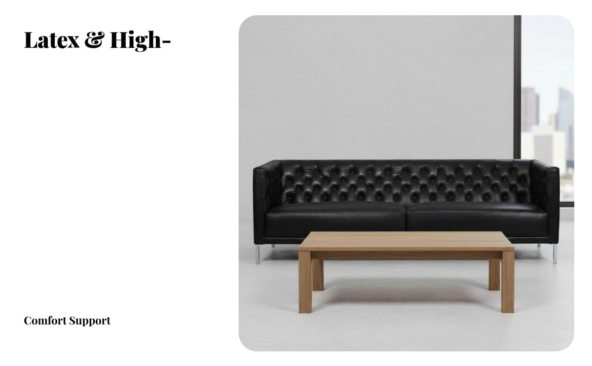 Tufted Three-Seater Sofa Deep Button Tufting 3-Seater Tufted Settee Retro Aesthetic Couch for Homeowners, Interior Designers, Lounge, Hotel Lobby, Den