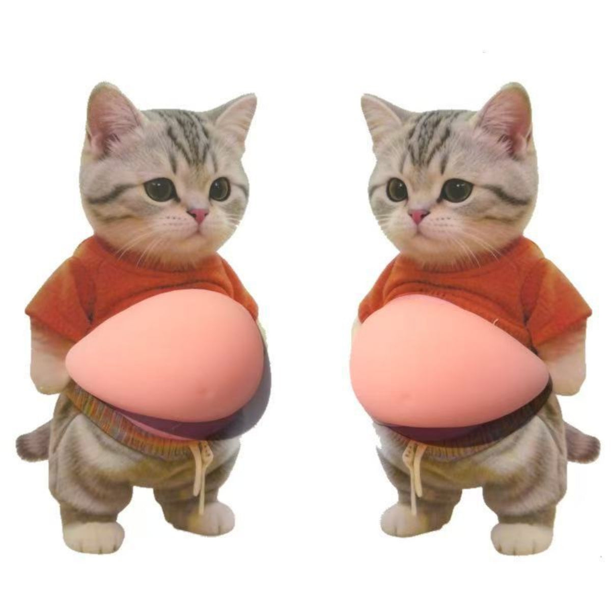 Cute Cat Sticker Die-Cut Cat Stickers 3D Belly Cartoon Animal Decals Funny for Laptop