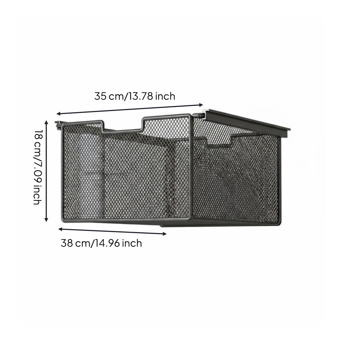 4 Pieces Closet Hanging Storage Bin Easy to Install Wardrobe Mesh Basket
