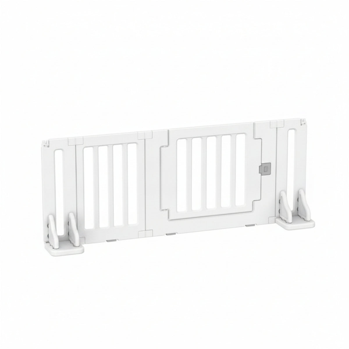 Pet Gate with Door Plastic Freestanding Pet Gate Long-Lasting for Hallways