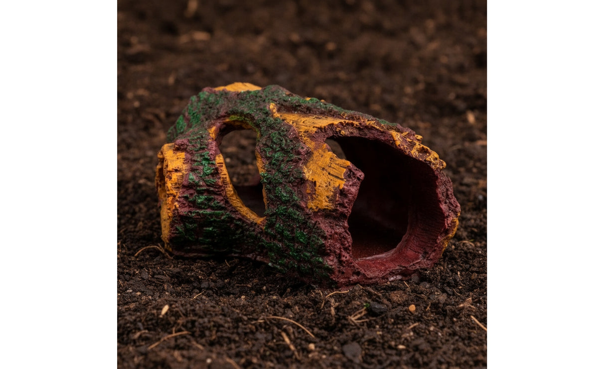 Resin Reptile Hide Natural-Looking Reptile Hide Cave Realistic Terrarium Shelter Terrestrial for Reptiles, Geckos, Snakes, Vivarium