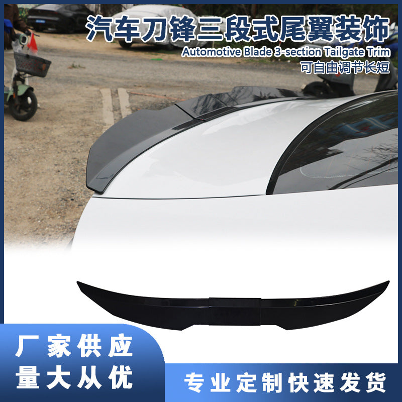 Universal ABS Blade Style Car Spoiler without Drilling