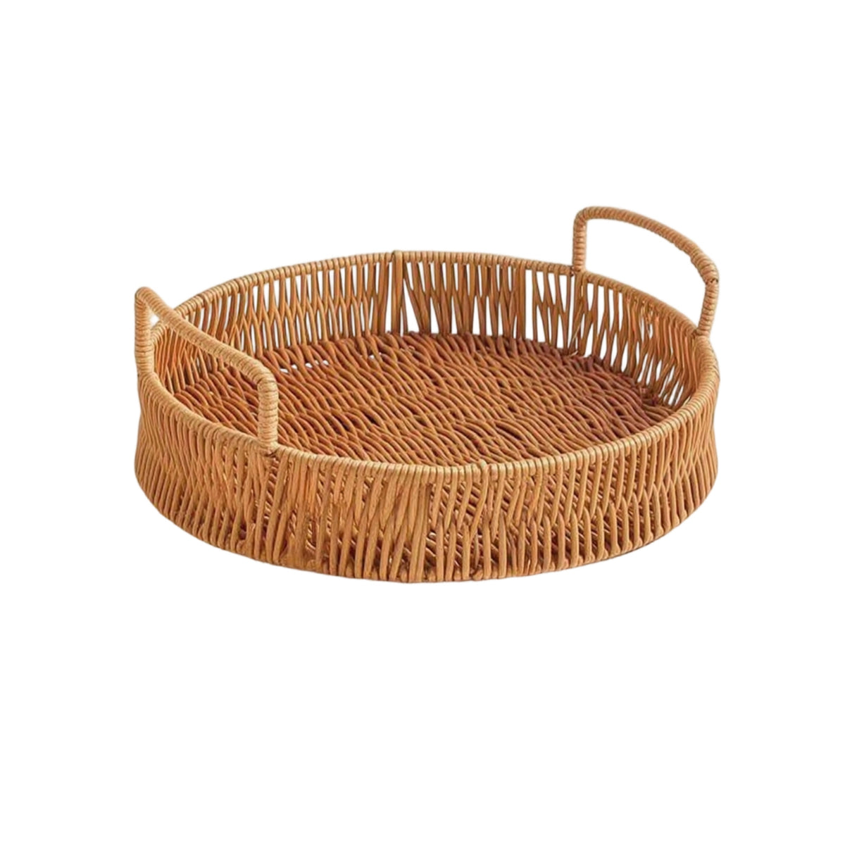 Woven Serving Tray with Handles Natural for Dining Room, Kitchen