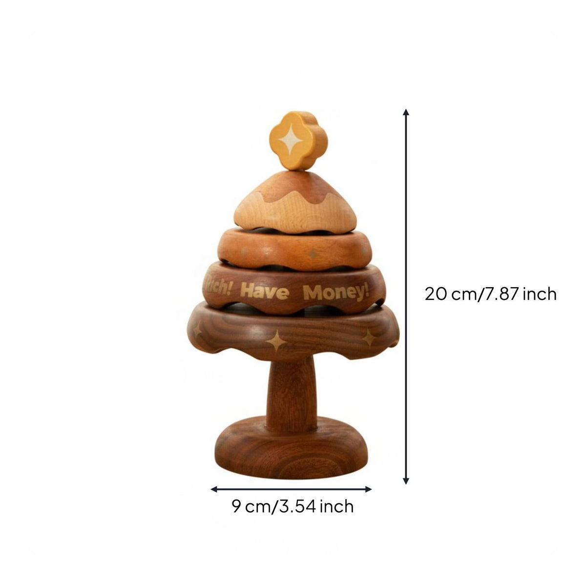 Wooden Tree Coaster Set Top Decorative Wooden Cup Mat Set Good Luck Charm Kitchenware for Home Bar