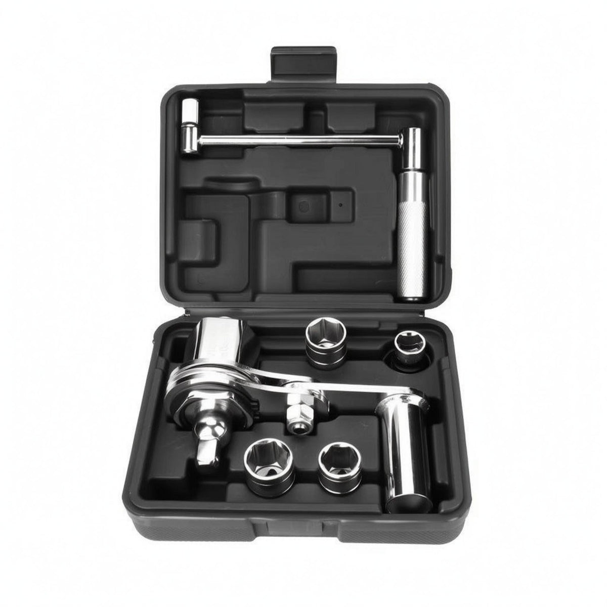 Lug Nut Wrench Kit 680 Nm Lug Wrench Set Silver Metal-Like Finish Car Repair Tool