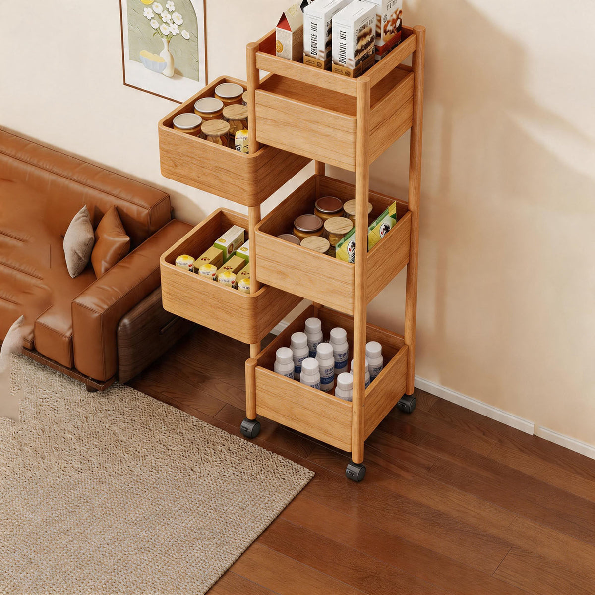 Rotating Storage Rack for Snacks and Toys