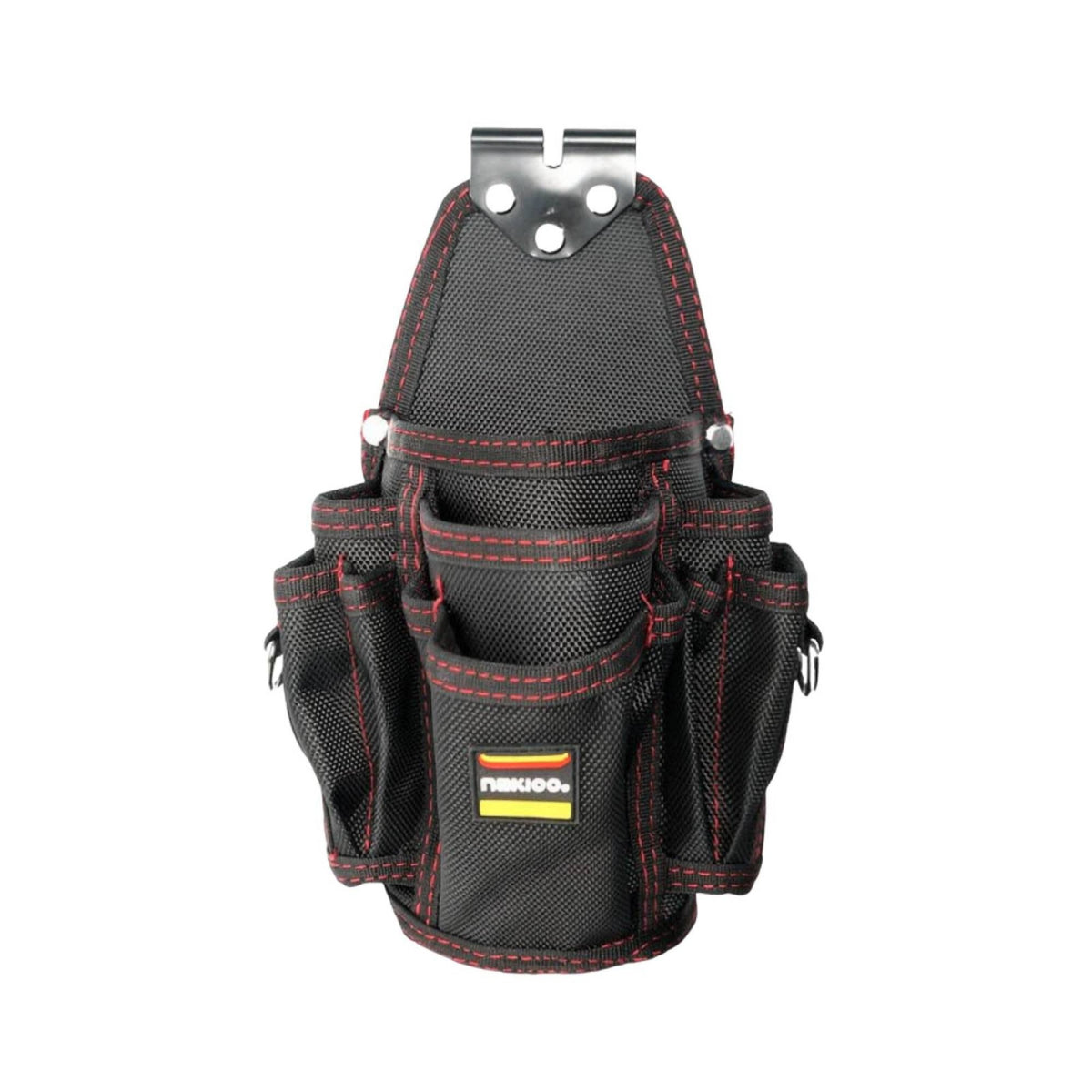 Handsunrestricted Electrician Tool Pouch Wearable Tool Pouch with Metal Attachment Multi-Pocket Organizer Heavy-Duty for Construction Site