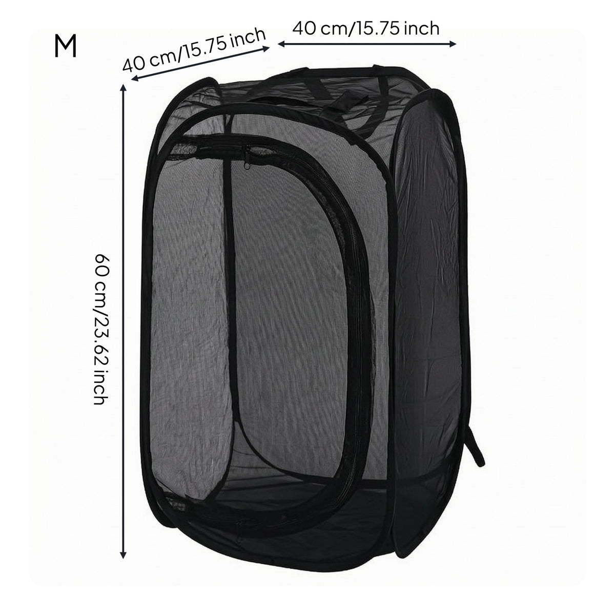 Foldable Transparent Mesh Zippered