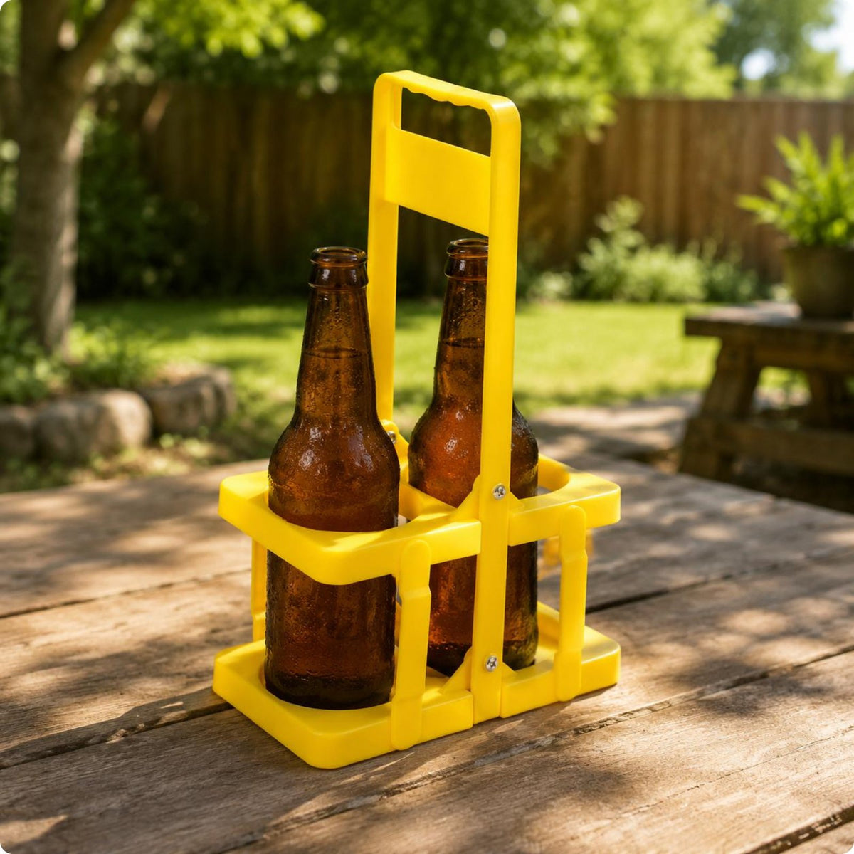 2 Pieces Foldable Beer Bottle Carrier Reusable Folding Drink Carrier for Party