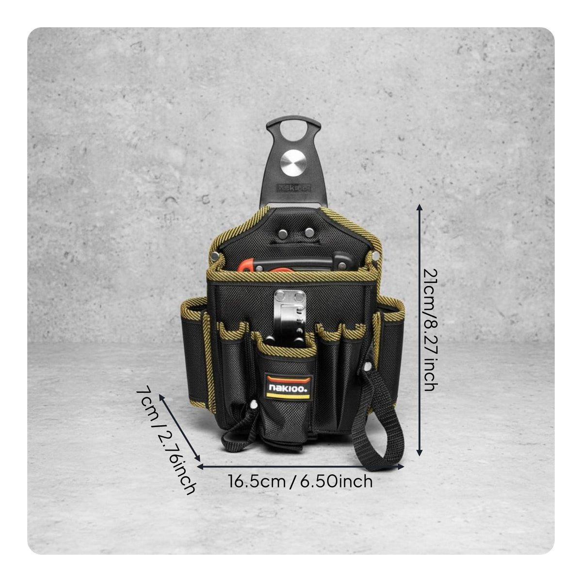 Multiple Compartments Rotating Waist Tool Organizer Wear-Resistant Car Wrapping Tool Pouch Waterproof Material for Installers