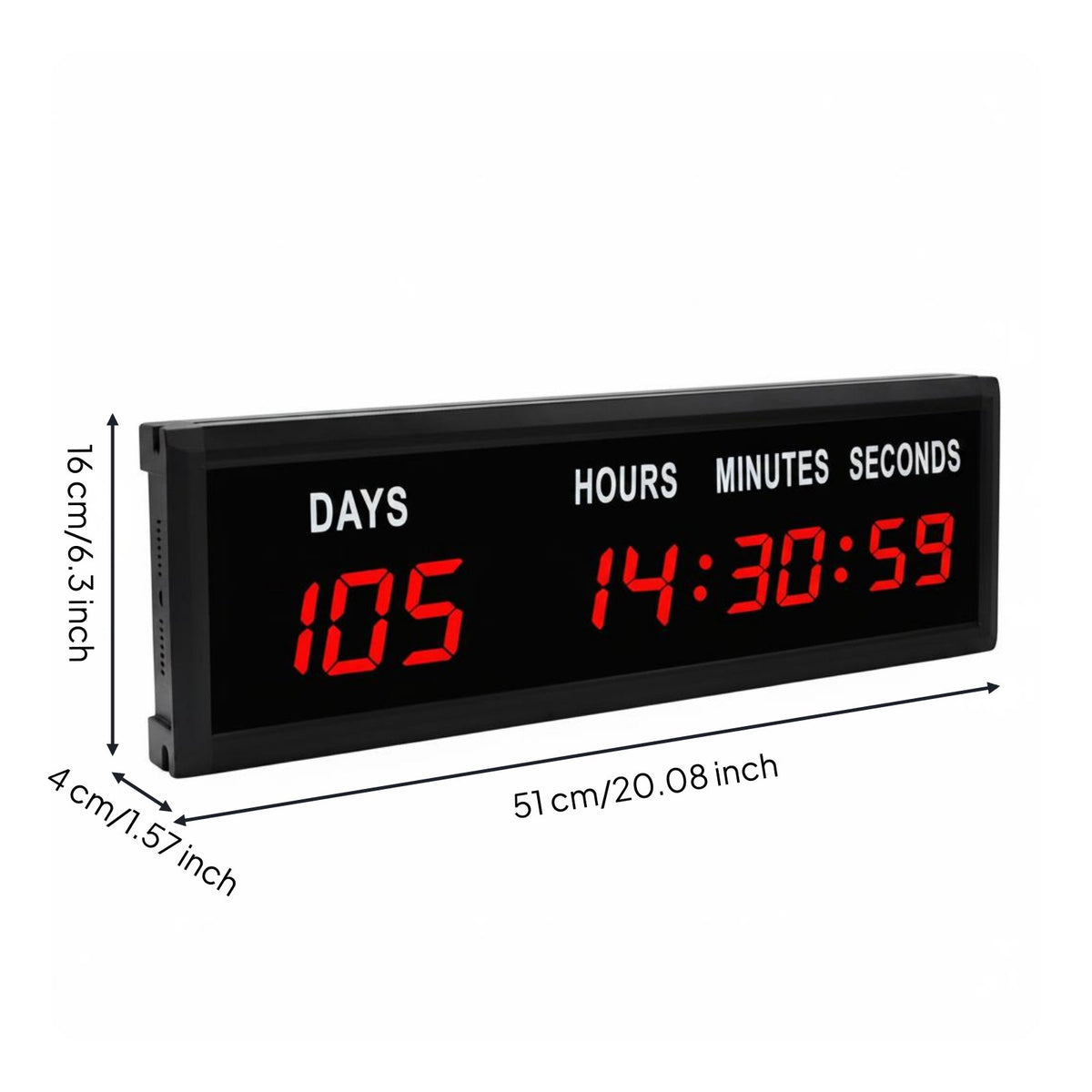Large Digital Wall Digital Timepiece Auto-Dimming Digital Wall Digital Timepiece