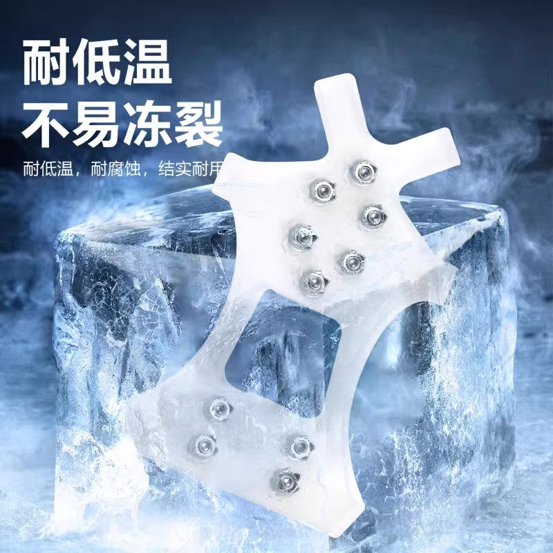 冰爪防滑鞋套雪地10齿加固鞋钉冰上滑雪路面防摔冰抓户外登山装备