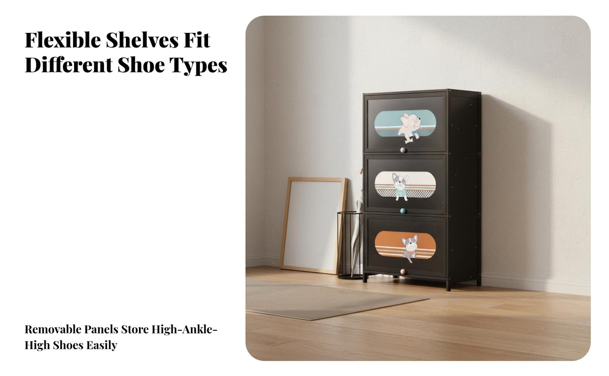 Dust-Proof Dustproof Shoe Cabinet Space-Saving Multi-Tier Shoe Cabinet Large Capacity Easy to Clean for Apartment Dwellers, Homeowners, Families, Hallway, Closet, Living Room, Bedroom