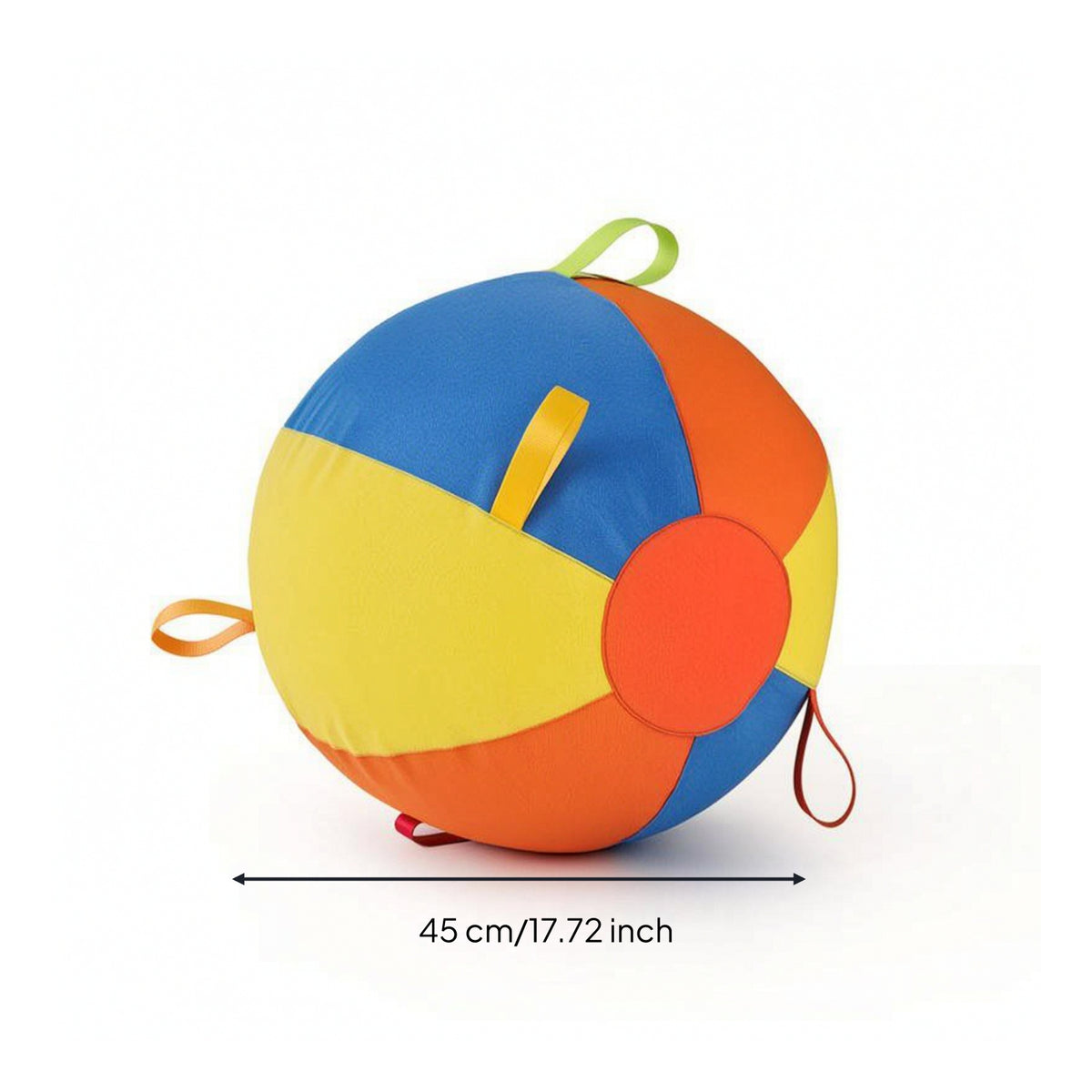 Dog Ball with Loops Dog Ball with Straps Oversized Toy for Tug Play