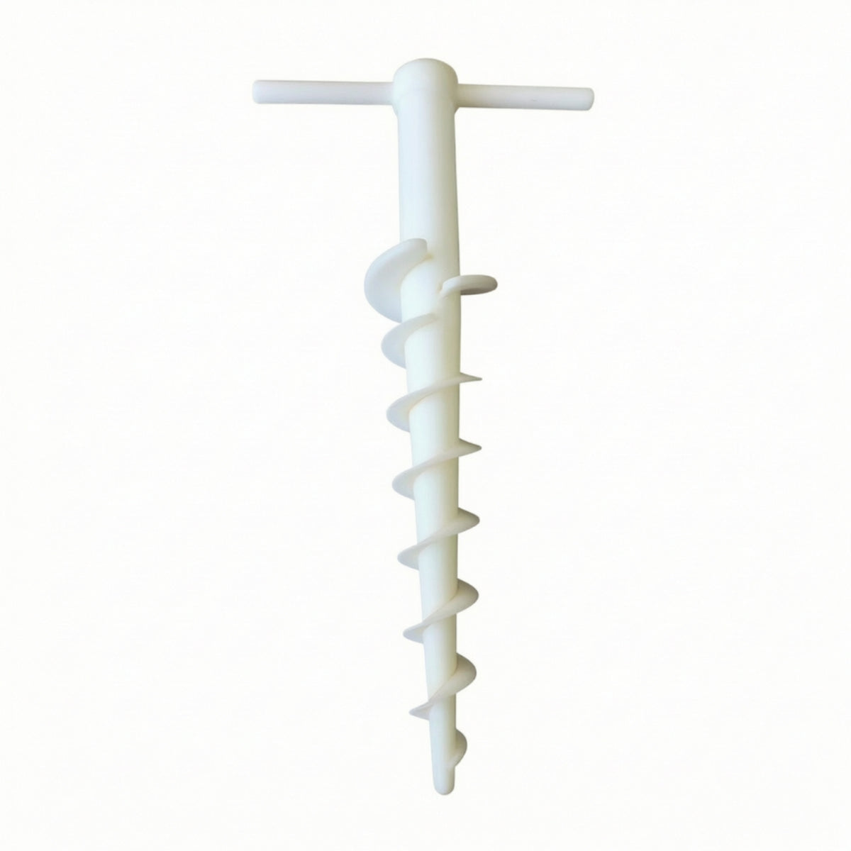 Plastic Spiral Auger Stake Portable Tent Peg with T-Handle Long Screw-in Ground Anchors Heavy-Duty for Camping