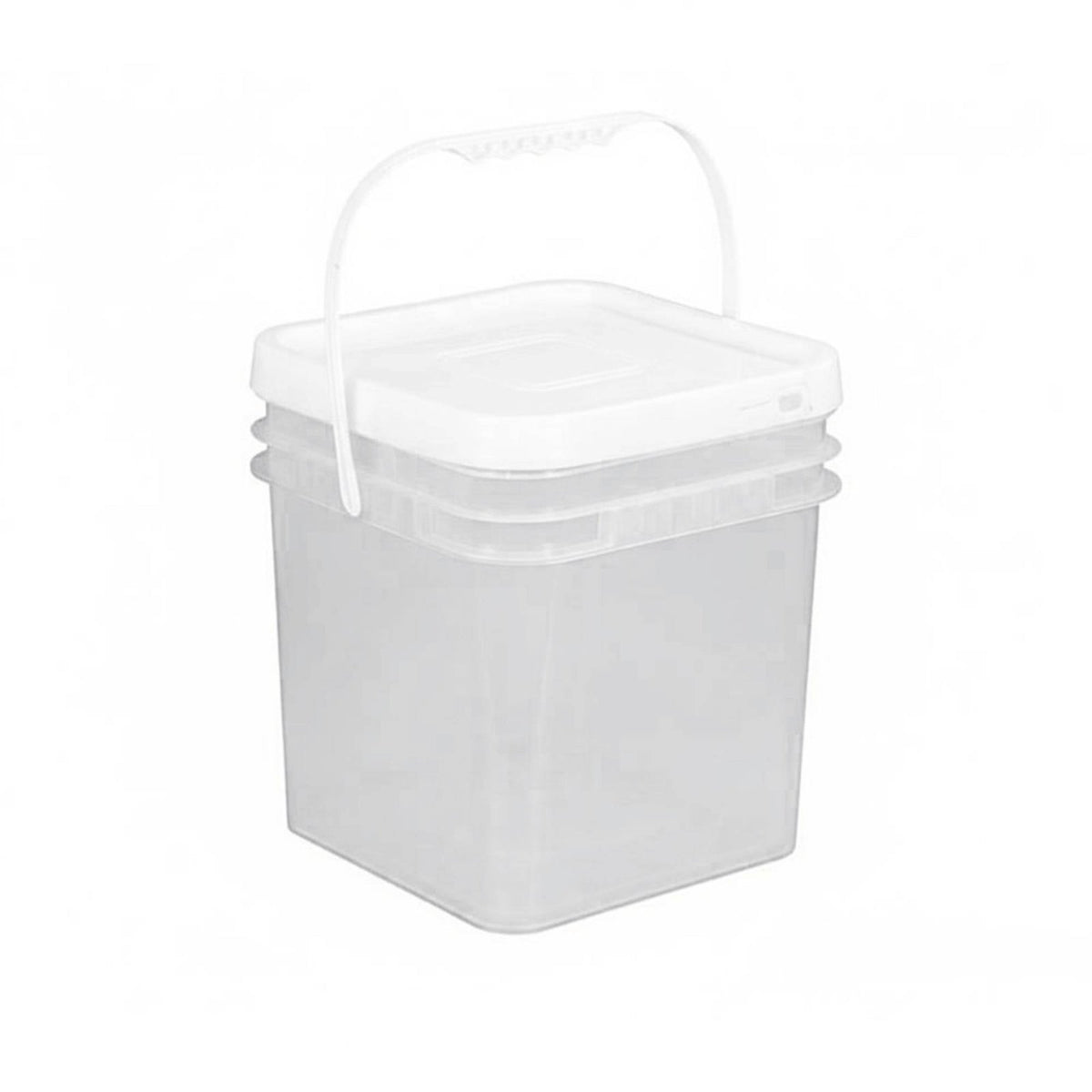 Square Bucket with Lid Versatile Use Square Bucket with Lid Fall Resistant Stackable Bin for Warehouse, Garage
