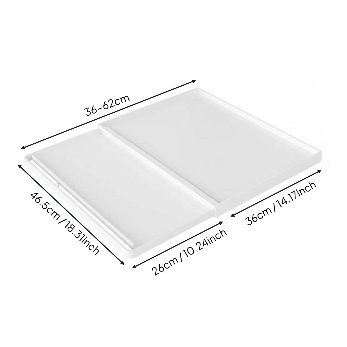 Pull-out Countertop Shelf Space Saving Retractable Counter Shelf Heavy Duty