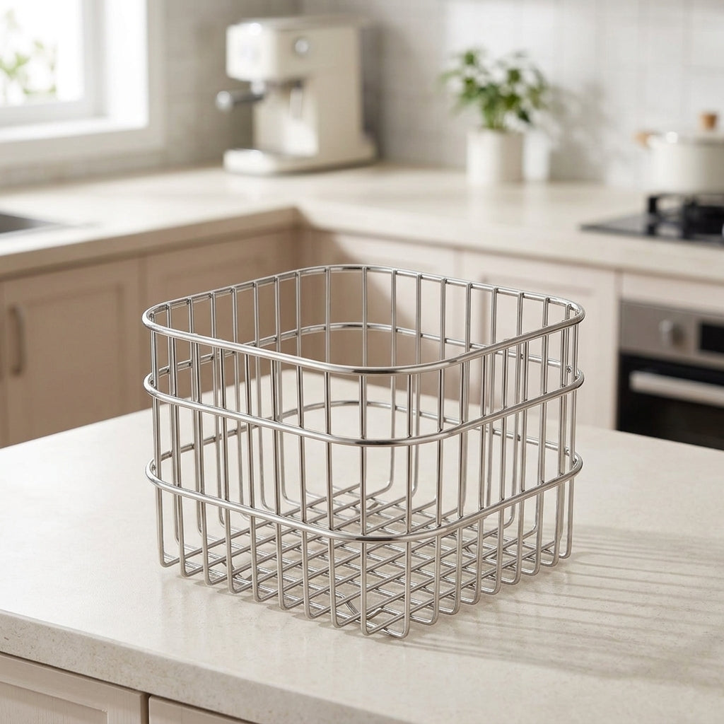 Stainless Steel Colander Kitchen Sink Drainer, 304 Stainless Steel Fruit Washing Basket and Vegetable Washing Basket for Modern Kitchen Use