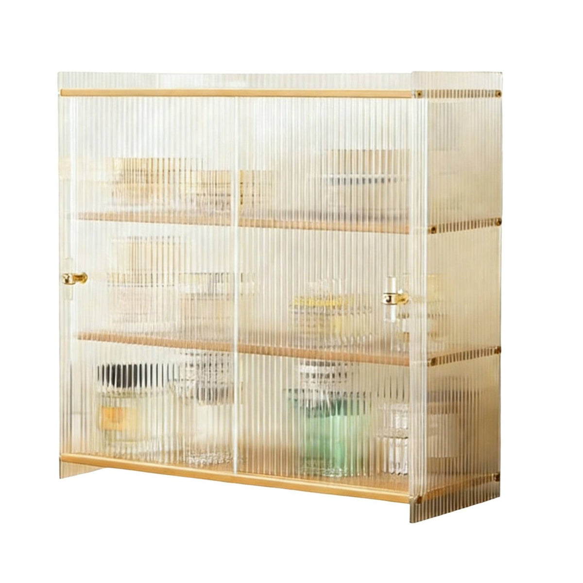 Clear Cosmetic Display Case with Drawers Large Capacity Makeup Organizer