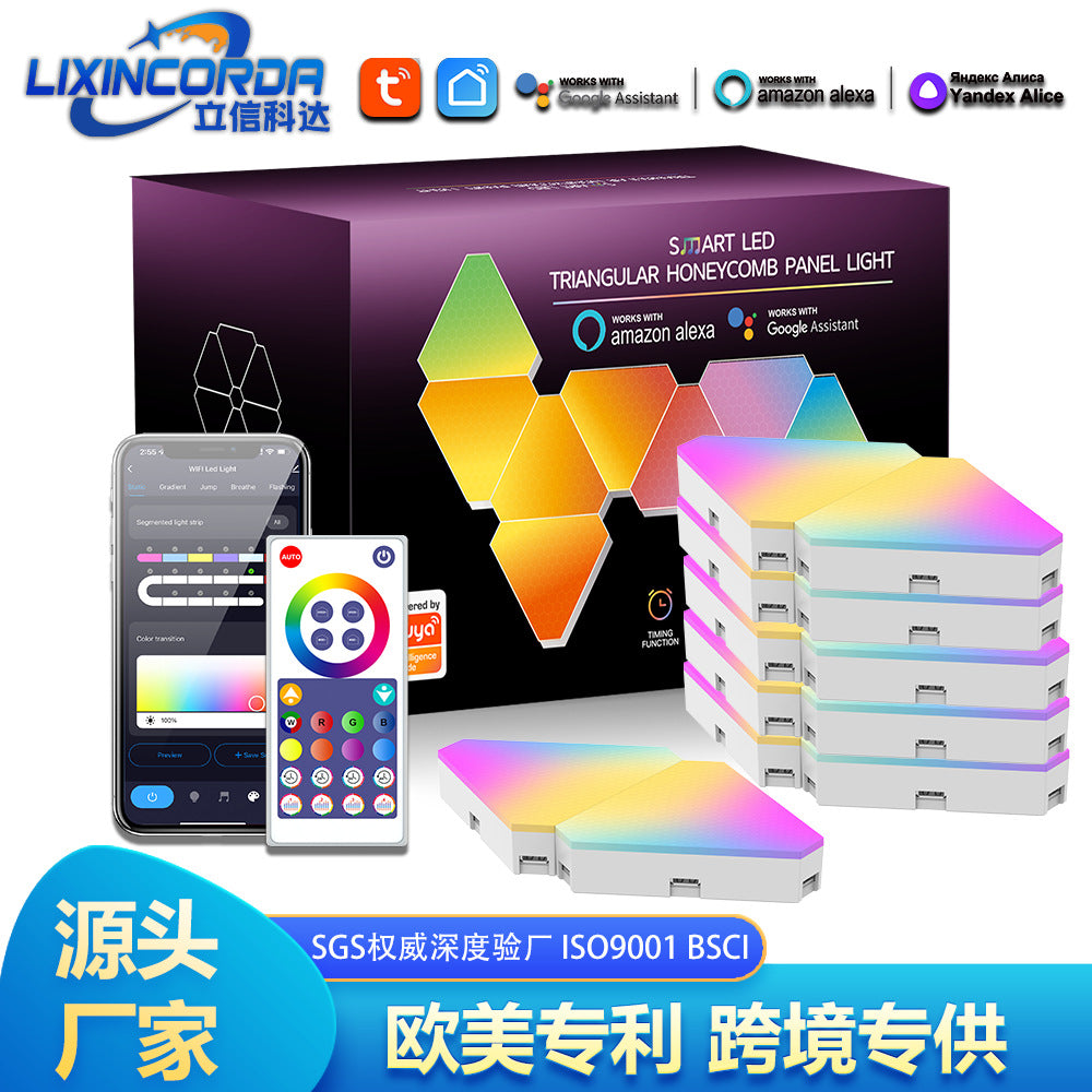 Smart RGB Triangle Light with Sound Pickup