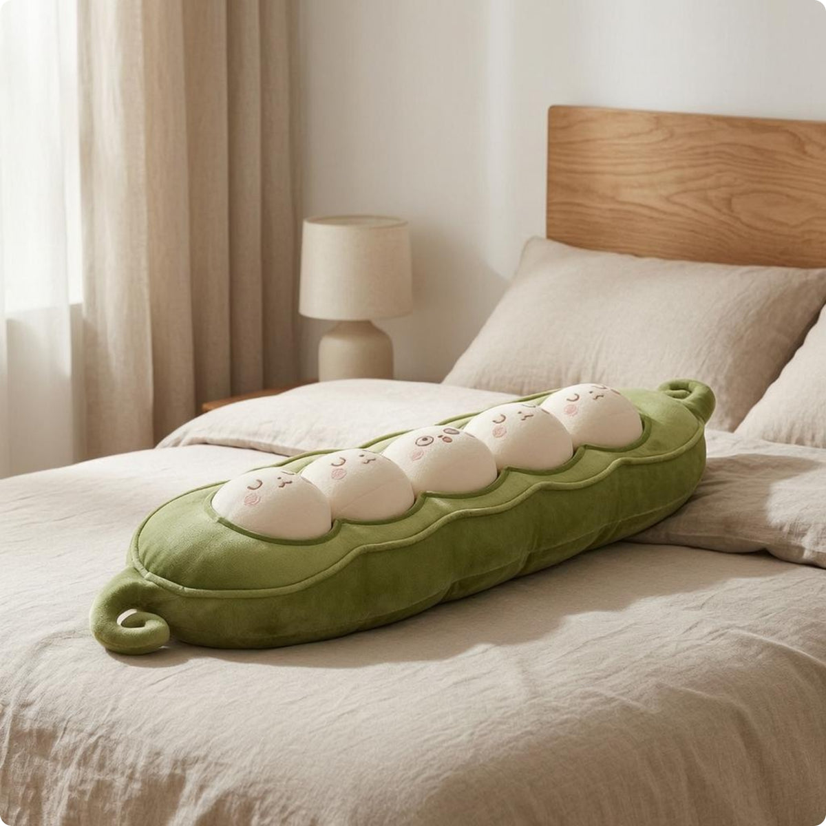 Pea Pod Body Pillow Filling Accents Pea Pillow Ergonomic Design Sleep Accessory for Bed