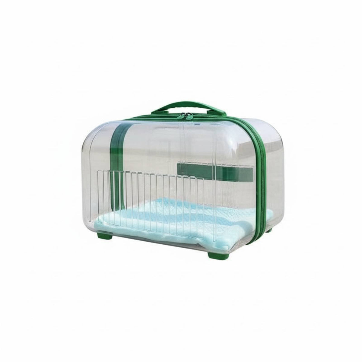 2-Tier Pet Trolley Transparent View pet Equipment Airline Compatible