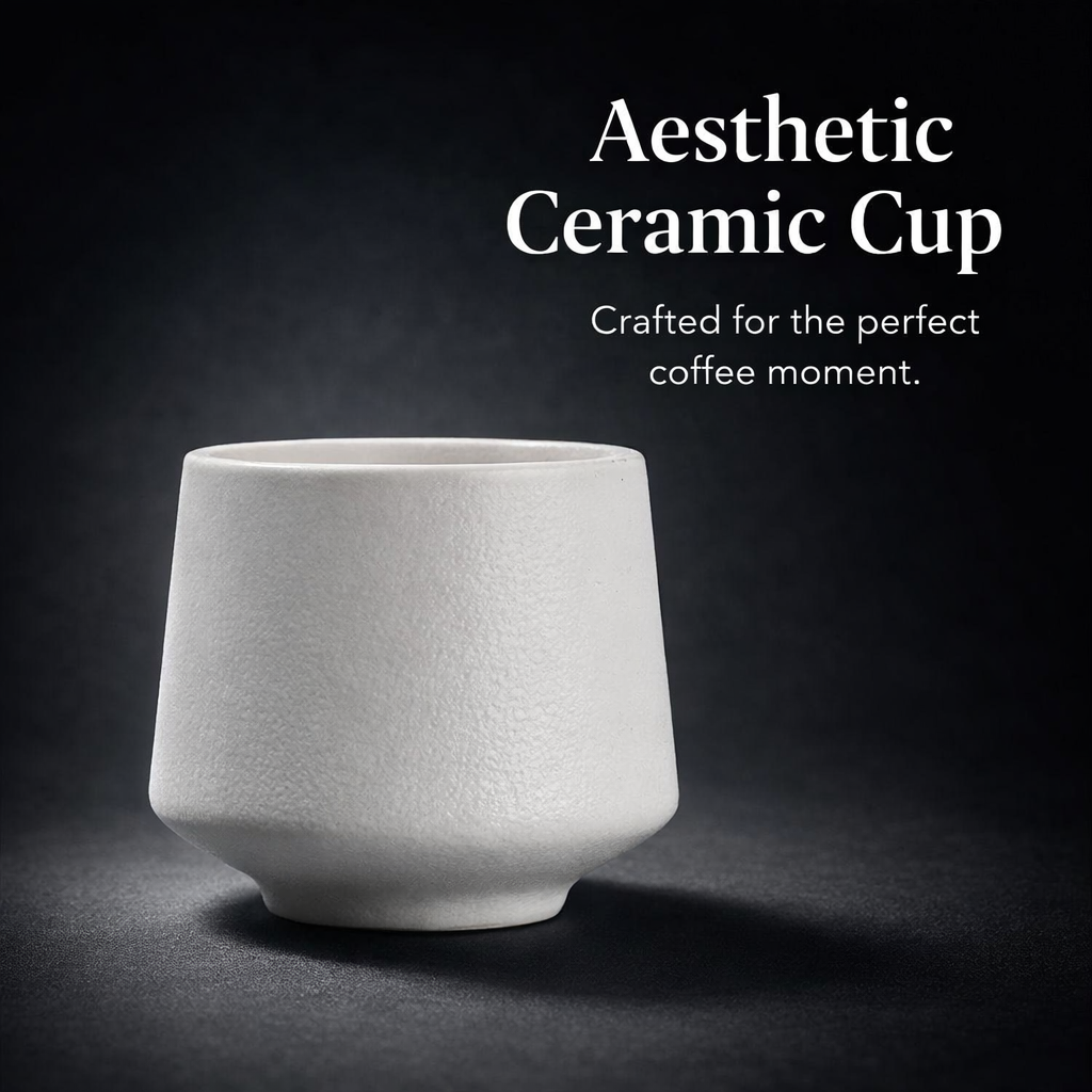 Latte Serving Cup for Couples, Small Coffee Sharing Heat Resistant, Single Minimalist Style Pattern