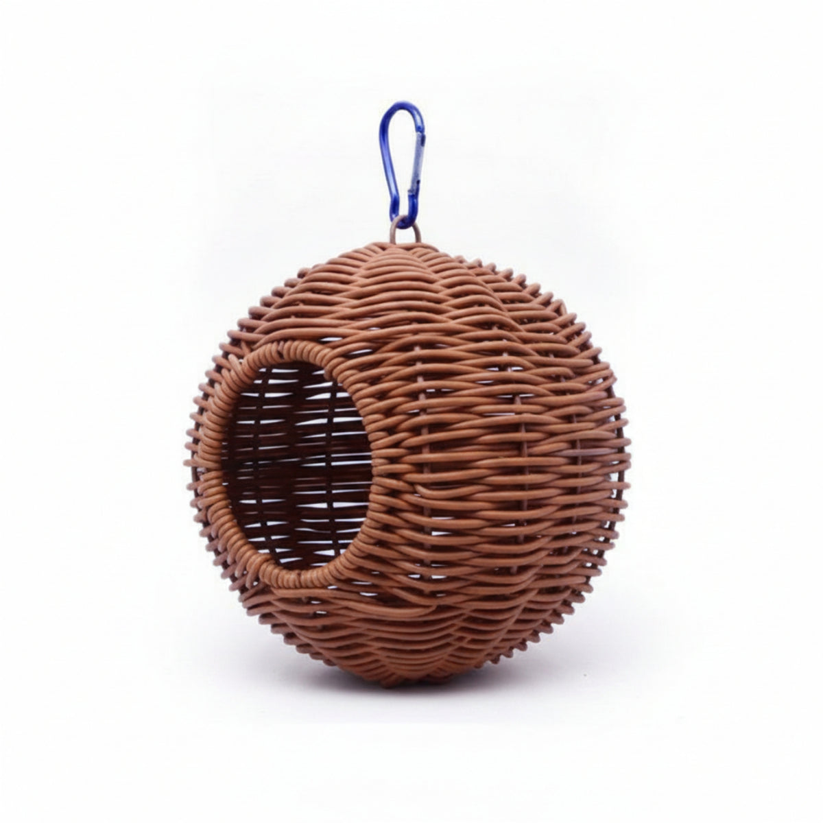 Washable Parakeet Nesting House Imitation Rattan Bird Nest Open Weave