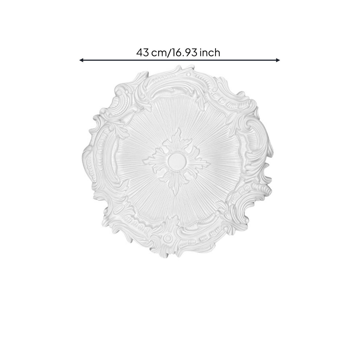 Light Fixture Medallion PU Material Ornate Ceiling Rosette Easy Install