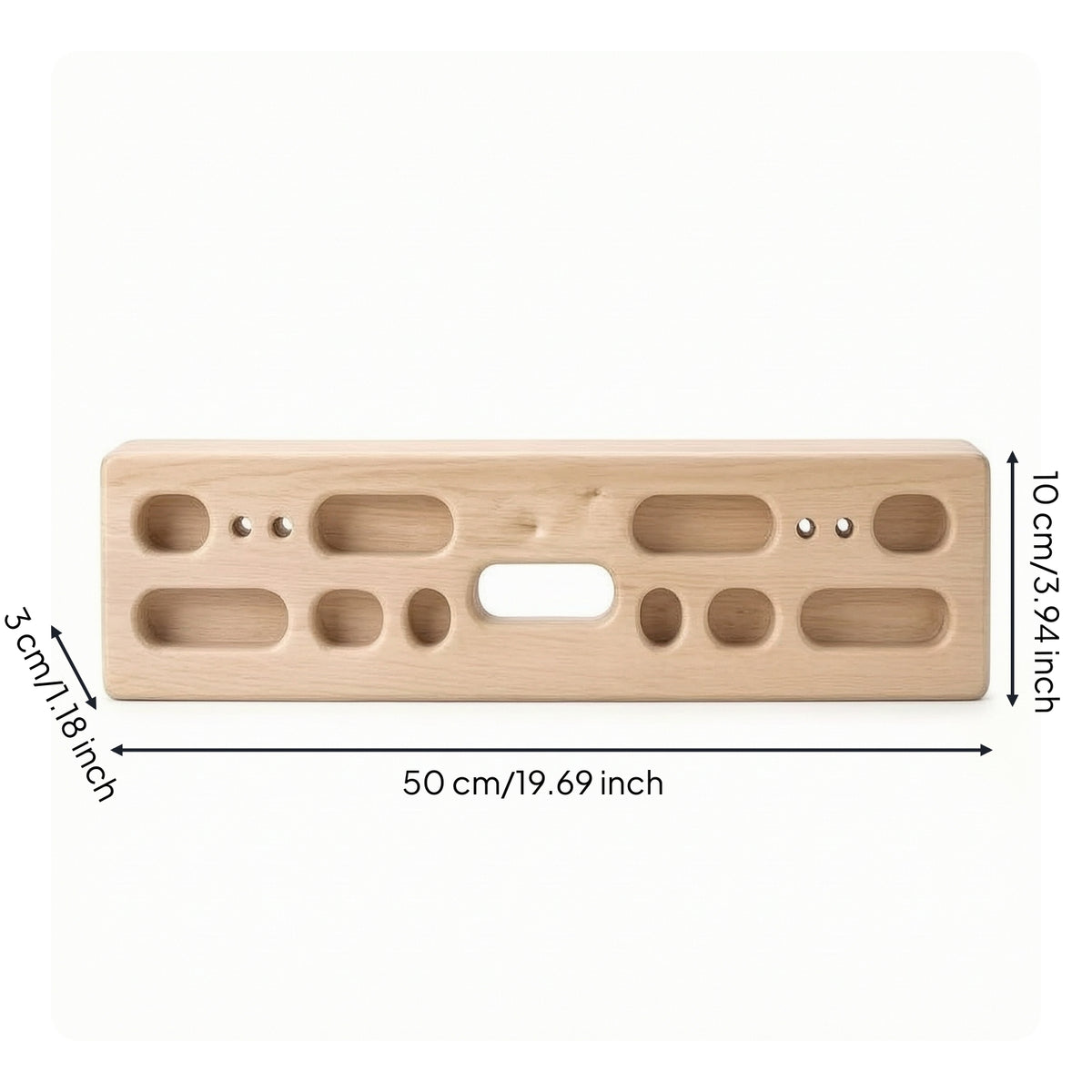 Compact Wooden Hangboard with Rope Natural Wood Portable Wooden Hangboard with Rope Long-Lasting Climbing Fingerboard with Pockets Adjustable for Athletes