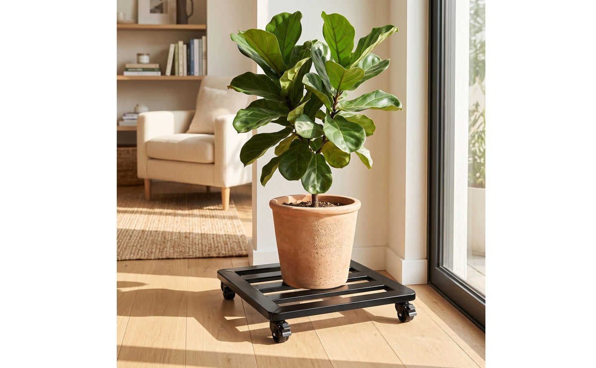 Rolling Greenery Mover Swivel Greenery Mover with Wheels Wheeled Mobile Planter Tray for Gardeners, Homeowners