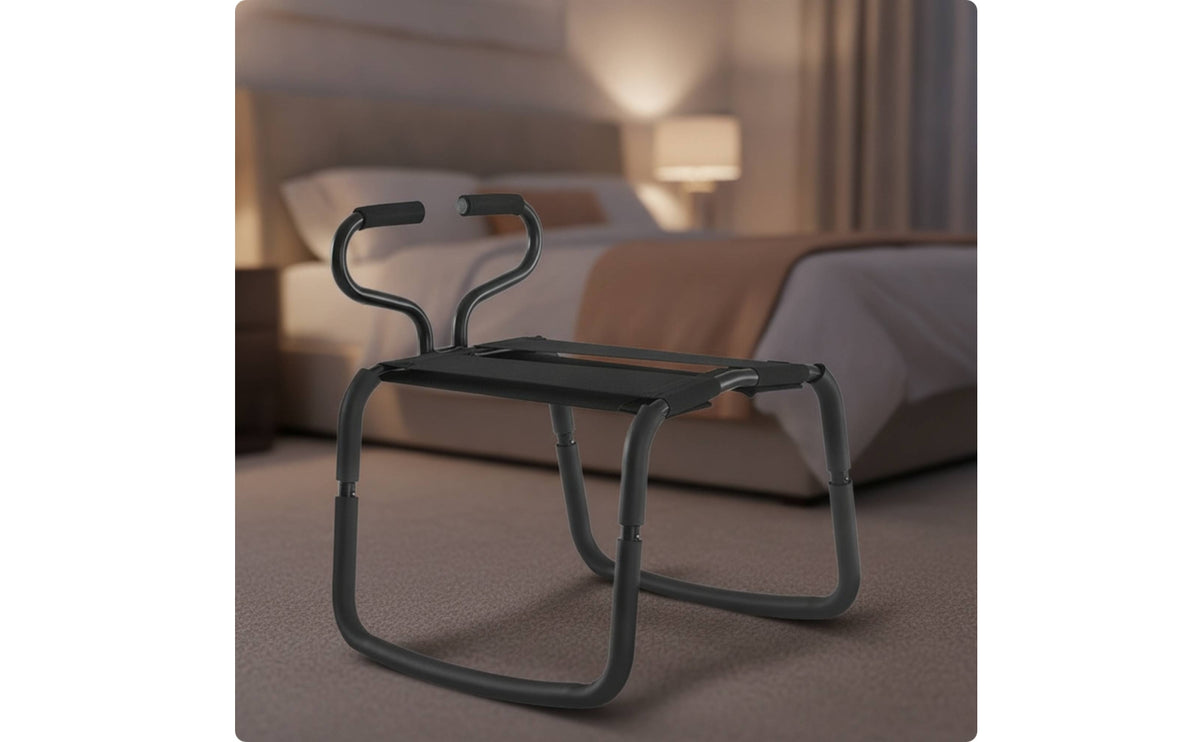 Cylindrical Metal Chair with Foam Handles Padded Floor Chair Compact Chairs Stylish for Living Room
