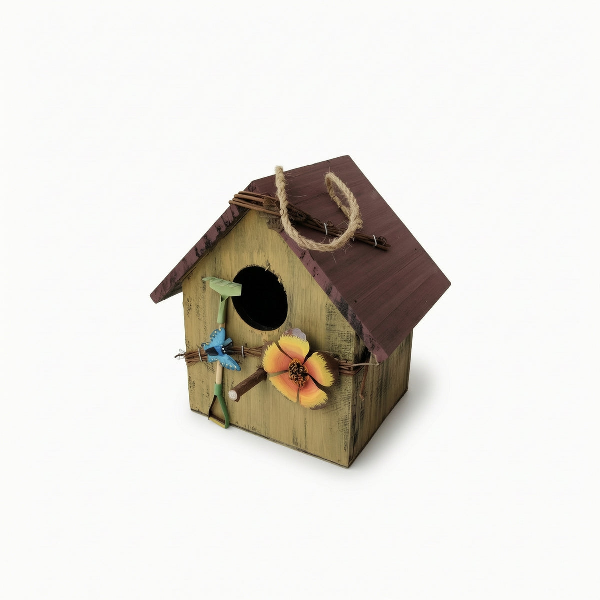 Decorative Birdhouse Patio Wooden Birdhouse Vintage for Gardeners