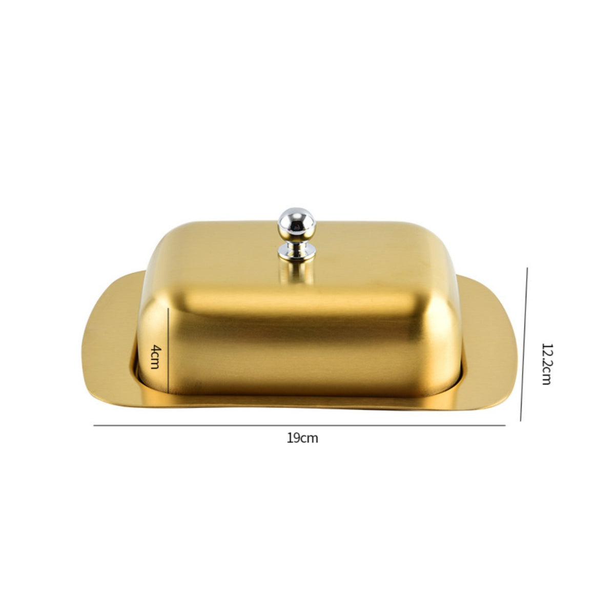 Stainless Steel Butter Dish Multipurpose Metal Cheese Box Dishwasher Safe