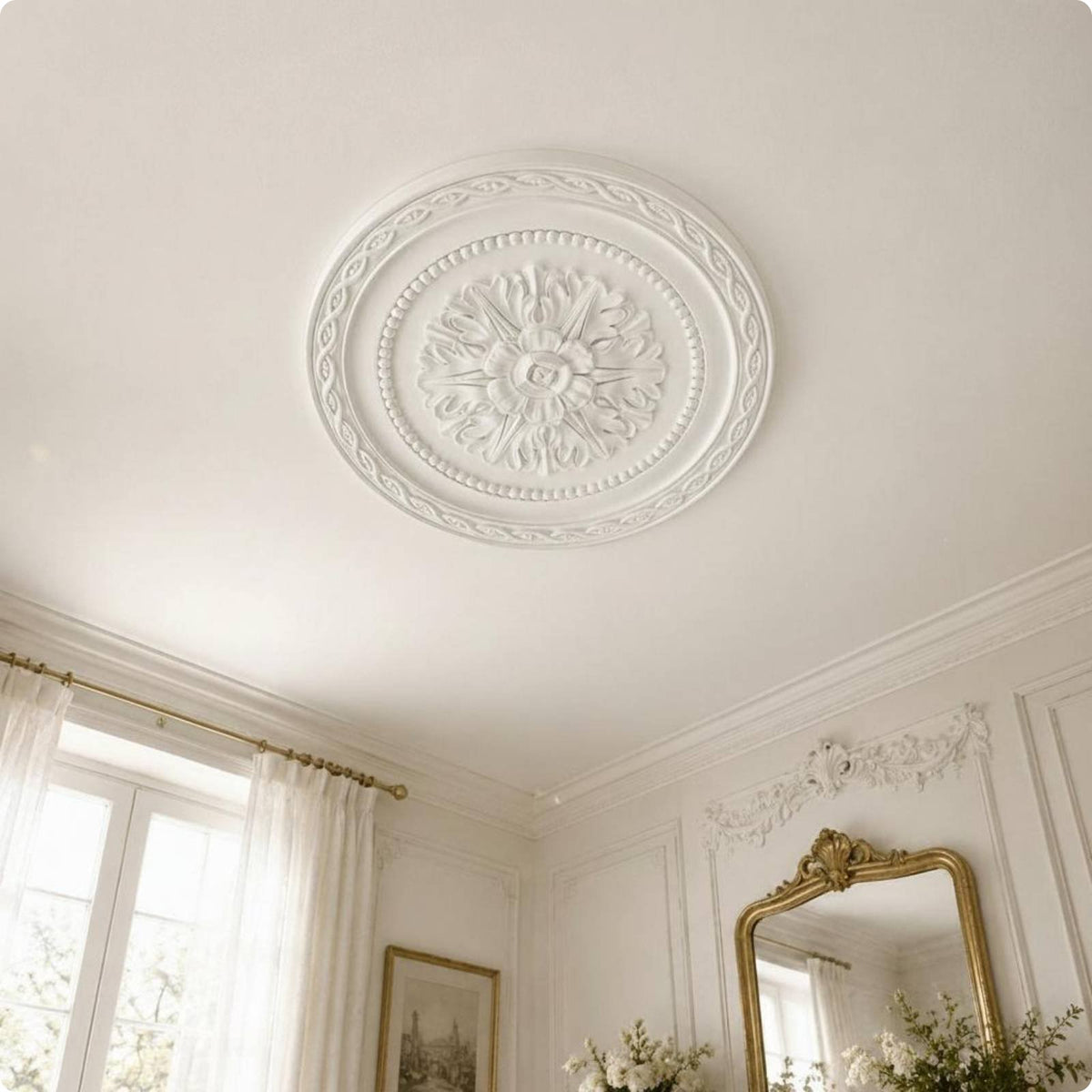 Ceiling Medallion European Design Round Ceiling Medallion Easy to Install