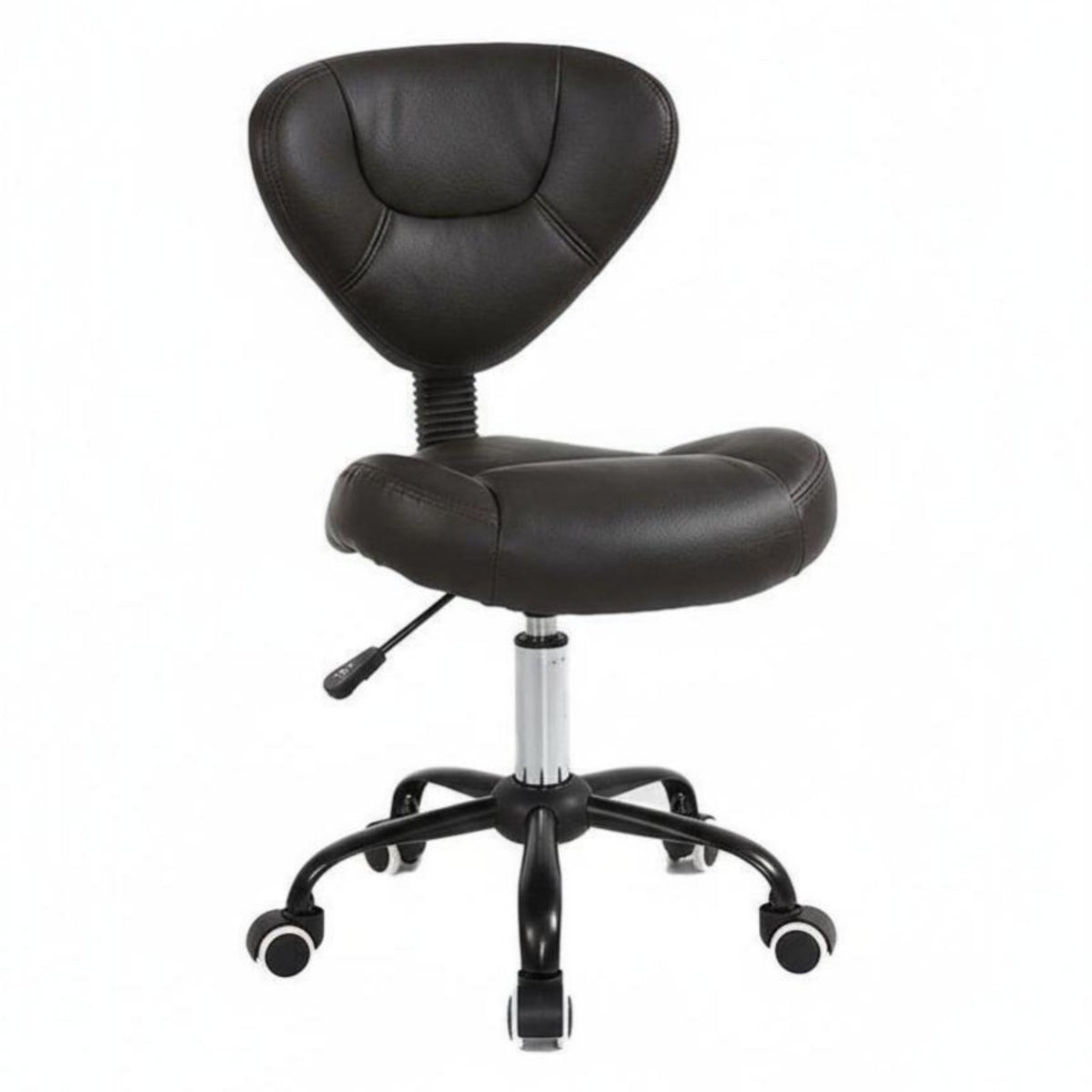 Adjustable Swivel Stool with Backrest Cushioned Seat for Salon Technicians
