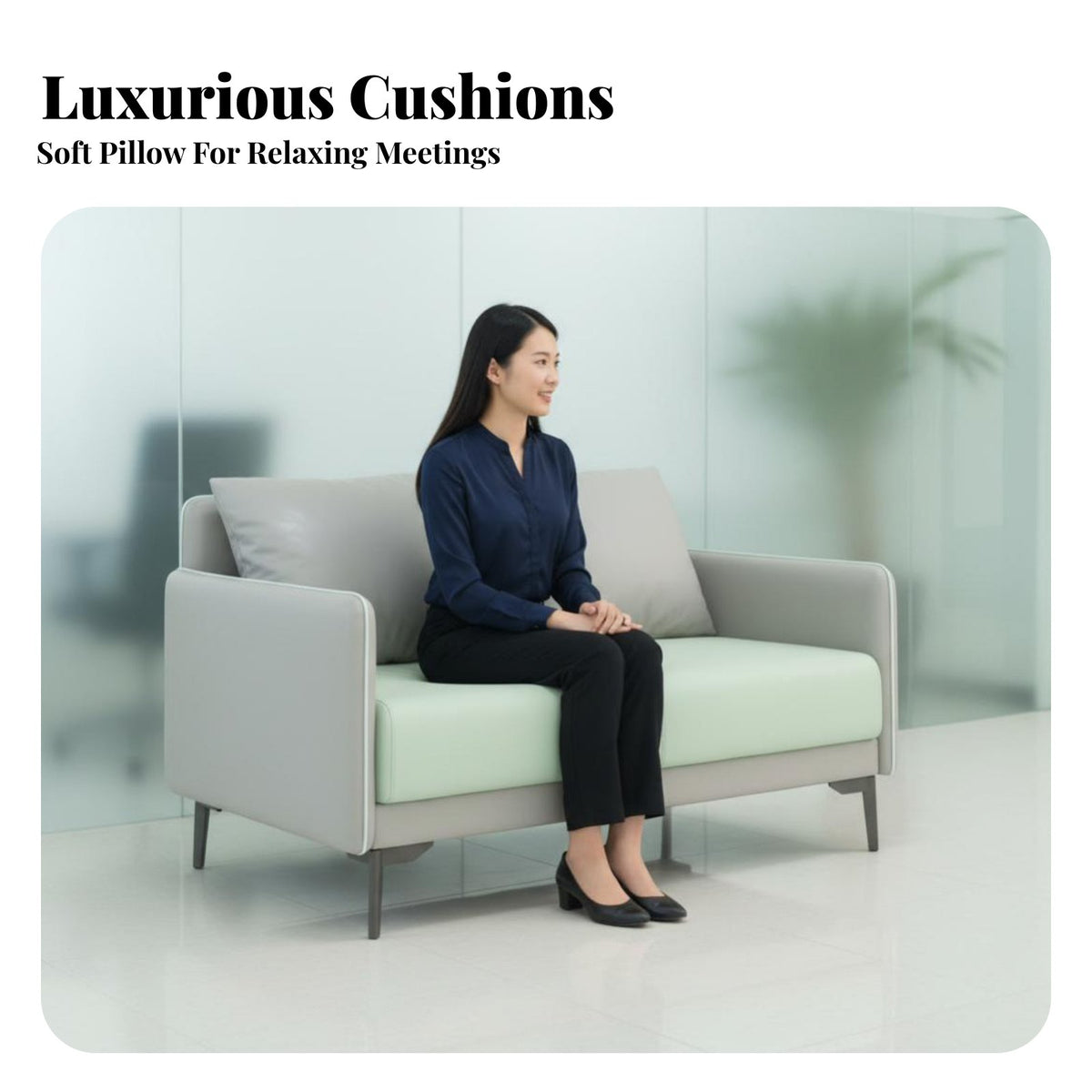Modern Design Sofa and Coffee Table set Minimalist visual design Reception Seating robust Frame business Furniture firm density Foam padding for Business Owners, Office Managers, Interior Designers, Waiting Room