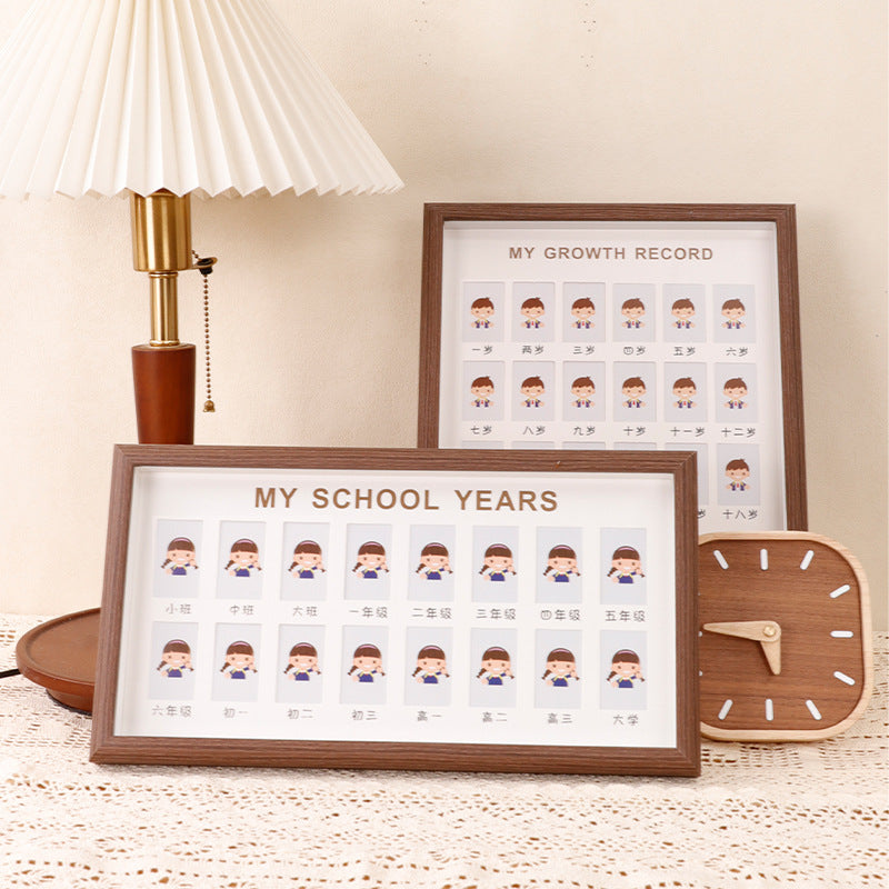 Kids School Memory Photo Frame with 1-Inch Photos, PE1528